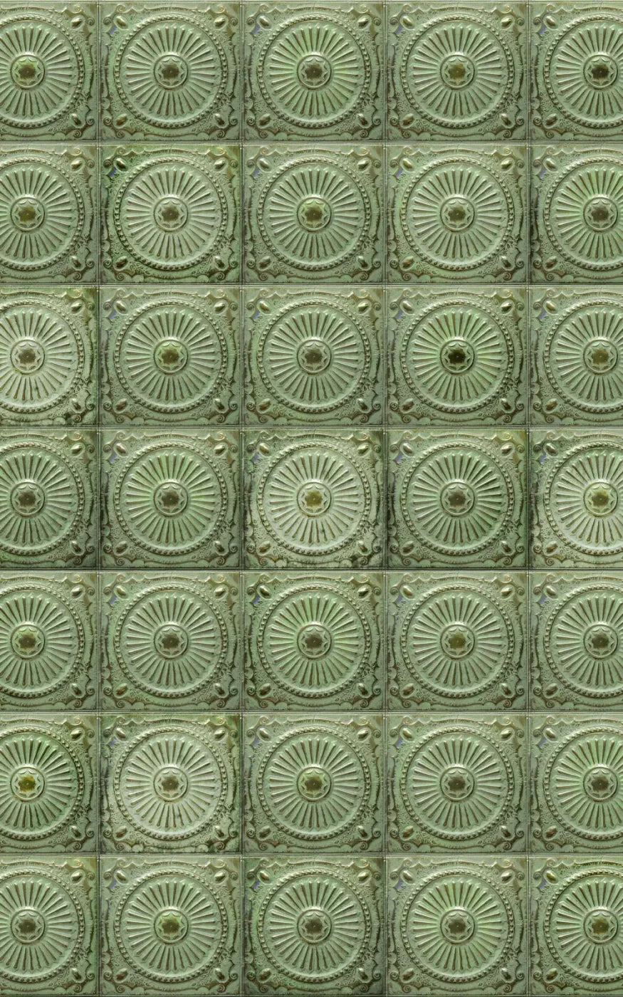 Green Tiles 9’X14’ Ultracloth (108 X 168 Inch) Backdrop