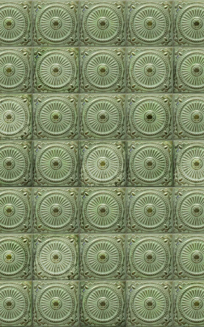 Green Tiles 9’X14’ Ultracloth (108 X 168 Inch) Backdrop