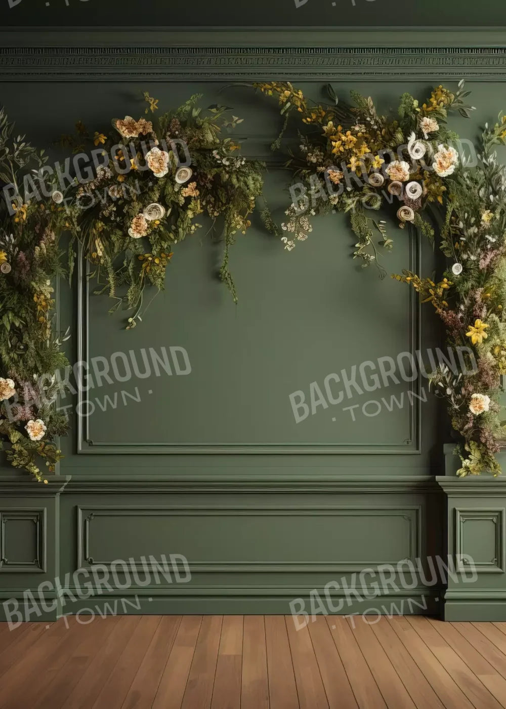 Green Wall I 5X7 Ultracloth ( 60 X 84 Inch ) Backdrop