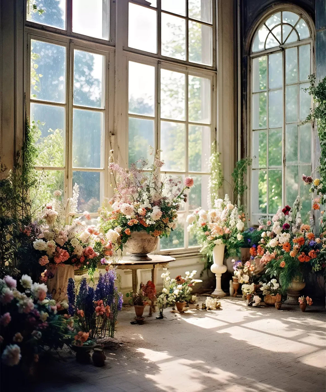 Multi-Color Floral Backdrop for Photography