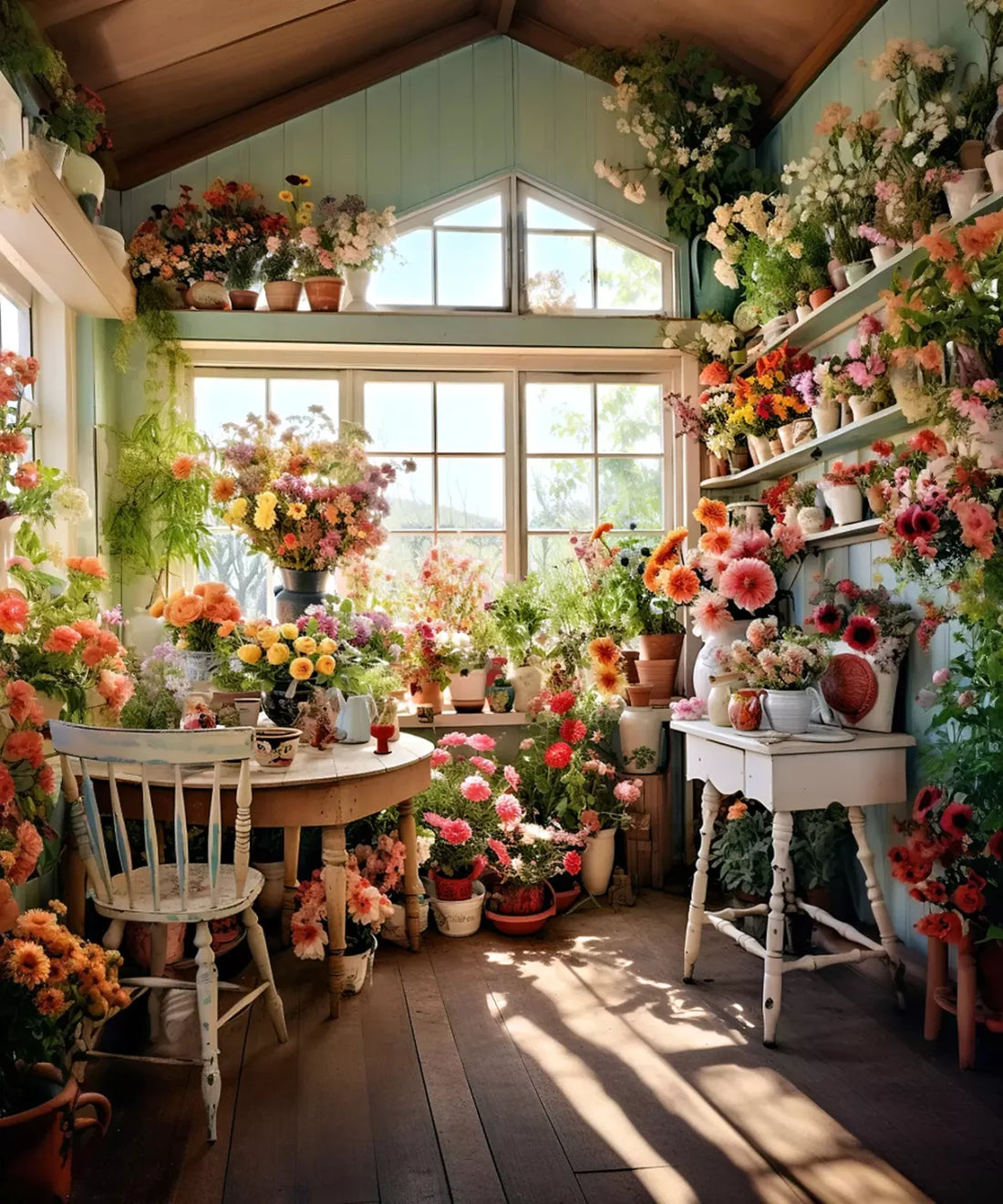 Green , White ,  Backdrop for Photography