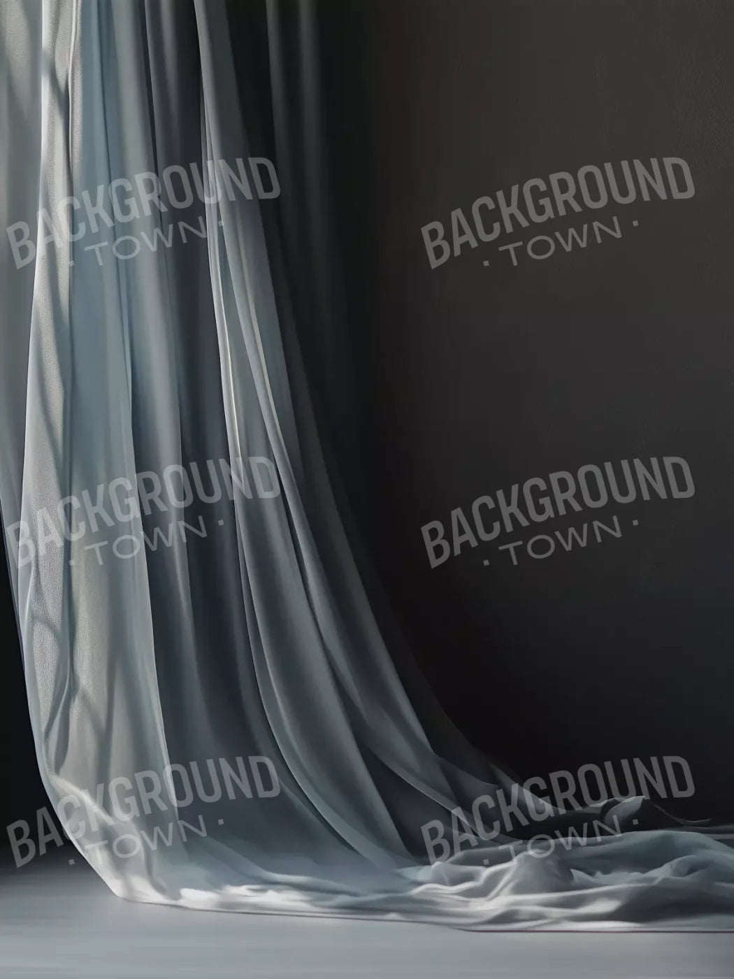 Grey Curtain 5’X6’8 Fleece (60 X 80 Inch) Backdrop