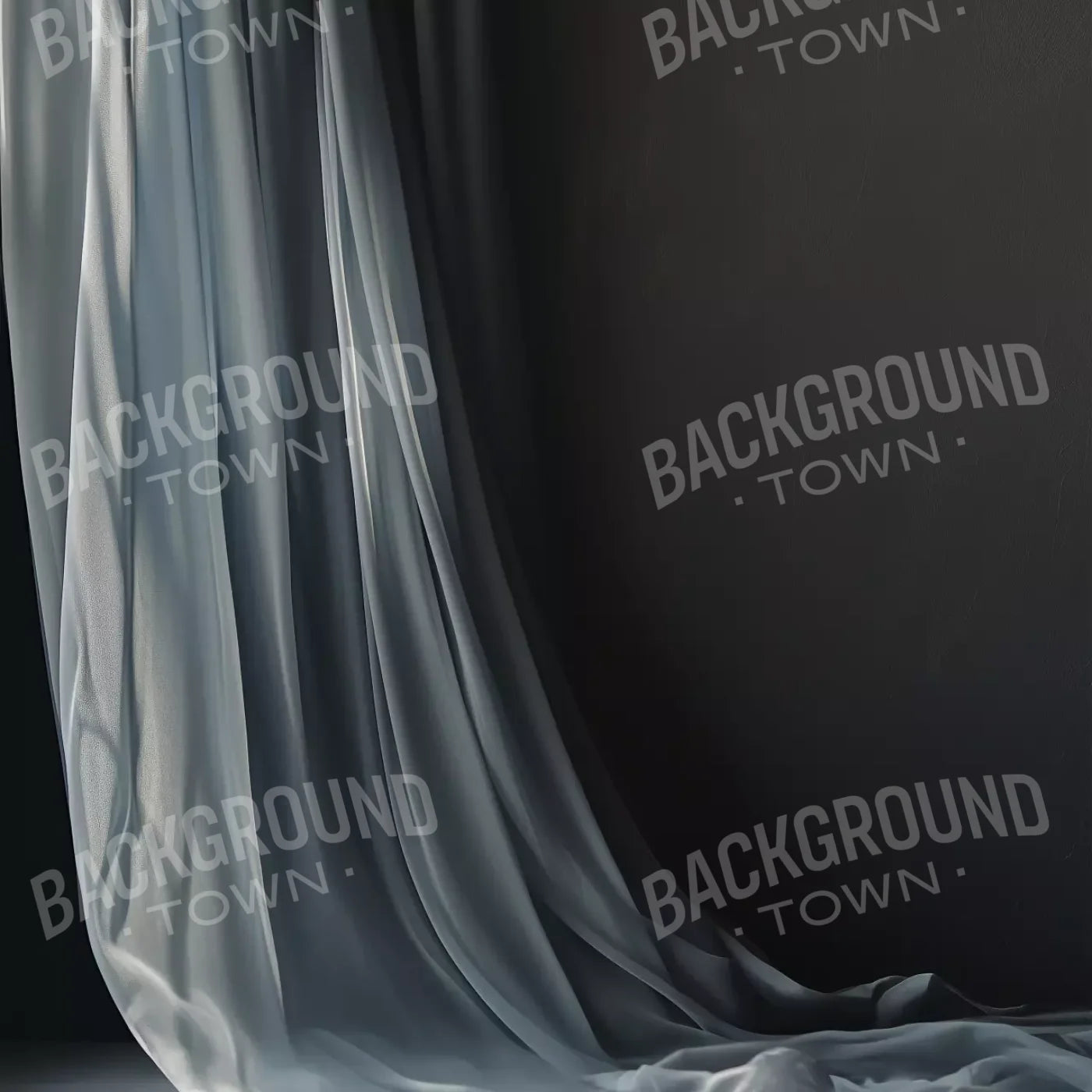 Grey Curtain 8’X8’ Fleece (96 X Inch) Backdrop