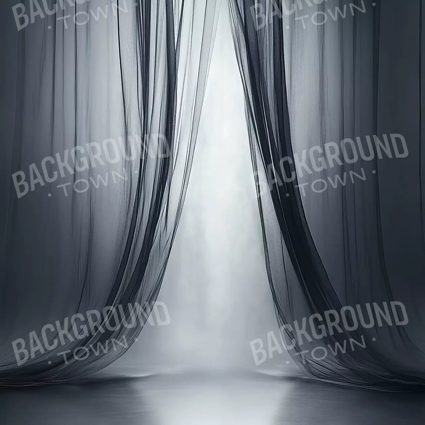 Grey Sheer Curtains I 10’X10’ Ultracloth (120 X Inch) Backdrop