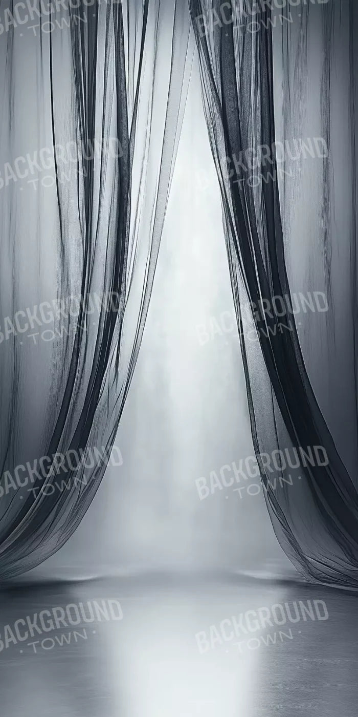 Grey Sheer Curtains I 10’X20’ Ultracloth (120 X 240 Inch) Backdrop