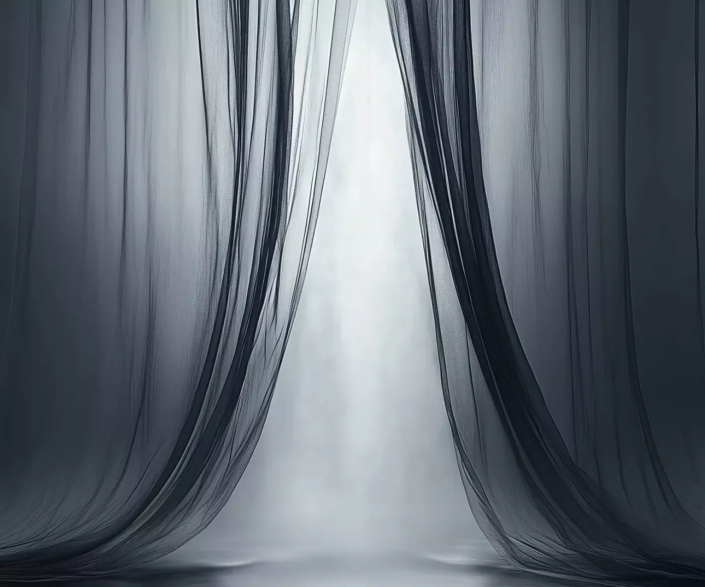 Grey Sheer Curtains I 12’X10’ Ultracloth (144 X 120 Inch) Backdrop