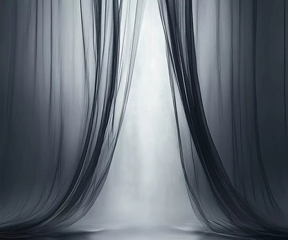 Grey Sheer Curtains I 12’X10’ Ultracloth (144 X 120 Inch) Backdrop