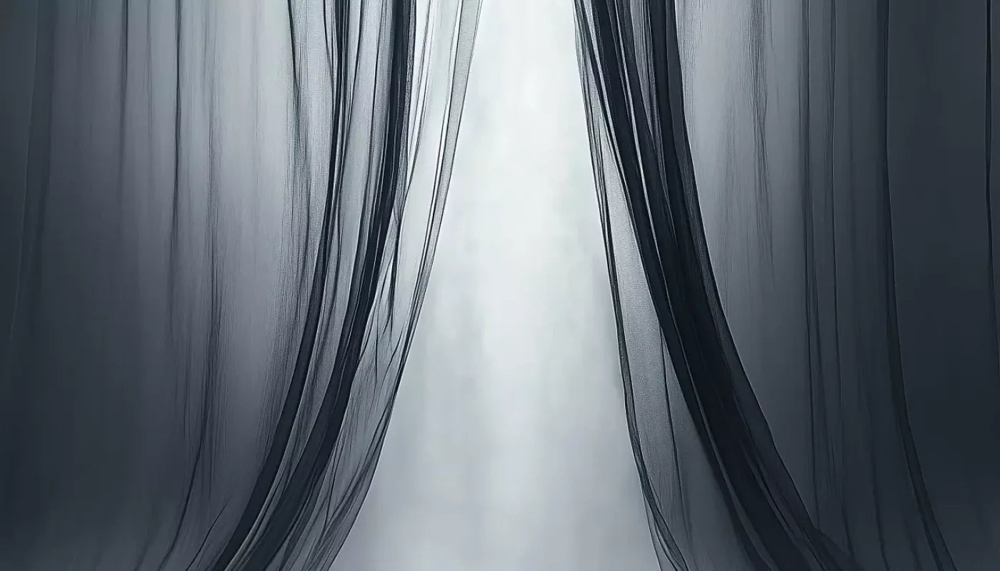 Grey Sheer Curtains I 14’X8’ Ultracloth (168 X 96 Inch) Backdrop