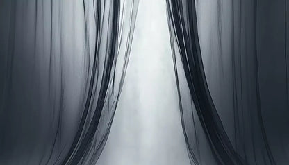 Grey Sheer Curtains I 14’X8’ Ultracloth (168 X 96 Inch) Backdrop