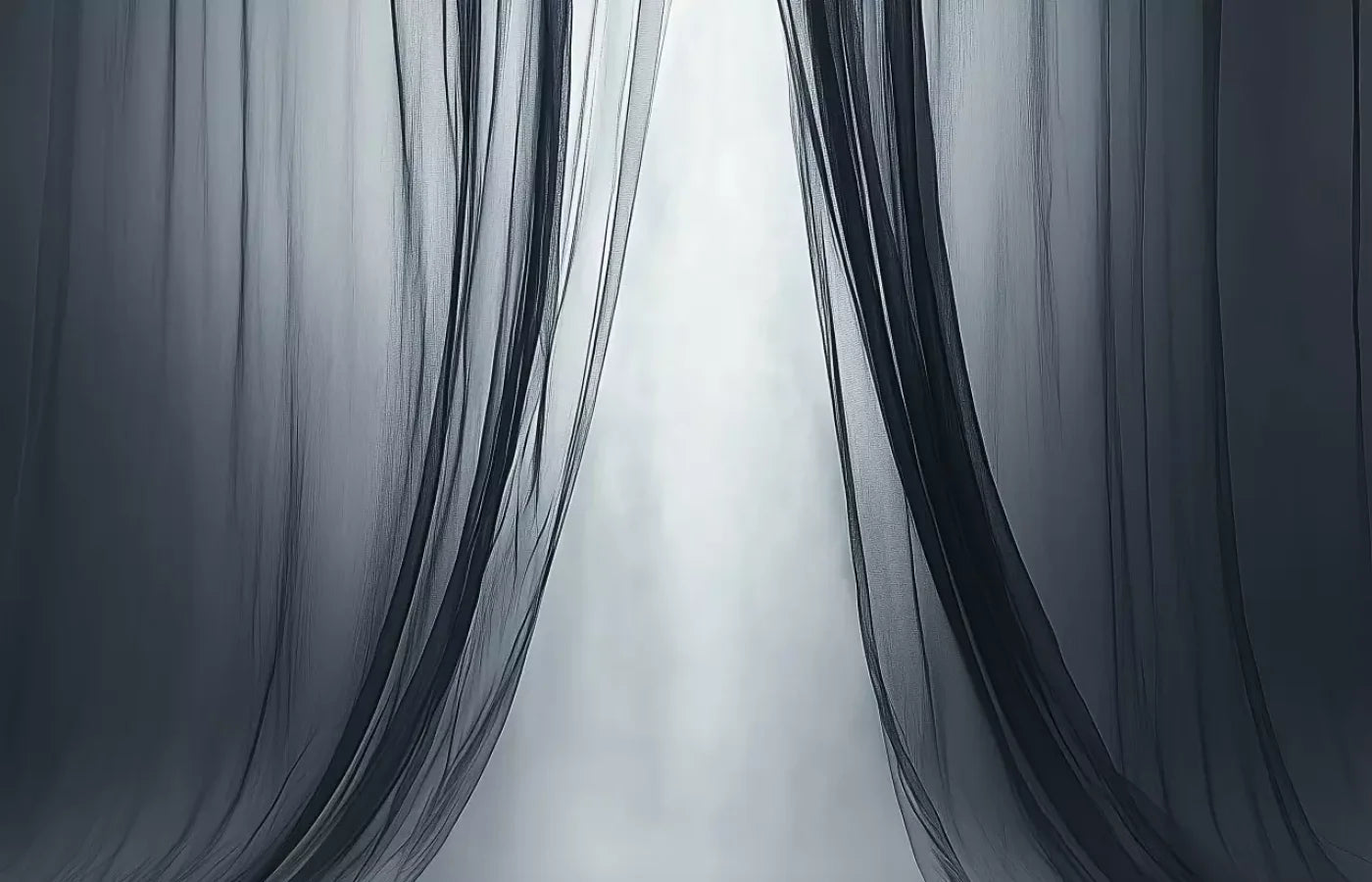 Grey Sheer Curtains I 14’X9’ Ultracloth (168 X 108 Inch) Backdrop
