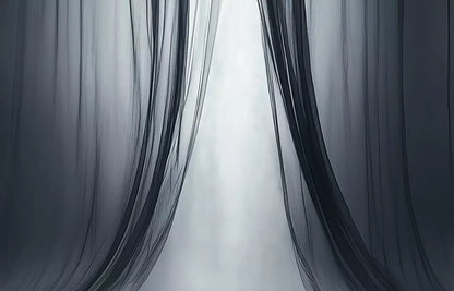 Grey Sheer Curtains I 14’X9’ Ultracloth (168 X 108 Inch) Backdrop