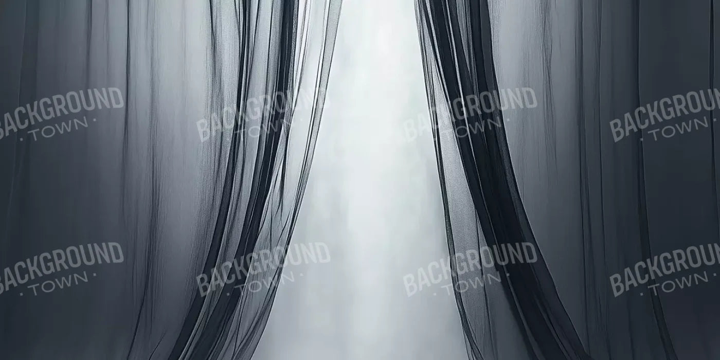 Grey Sheer Curtains I 16’X8’ Ultracloth (192 X 96 Inch) Backdrop