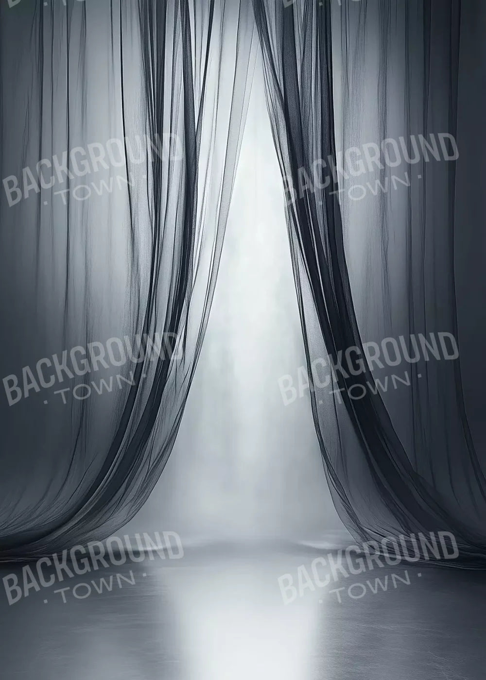 Grey Sheer Curtains I 5’X7’ Ultracloth (60 X 84 Inch) Backdrop