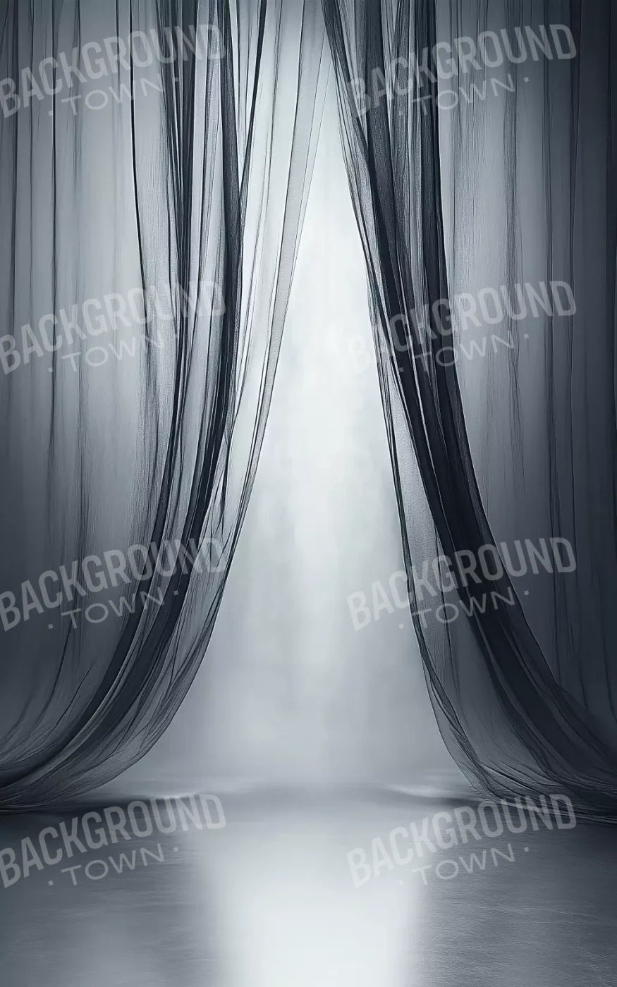 Grey Sheer Curtains I 5’X8’ Ultracloth (60 X 96 Inch) Backdrop