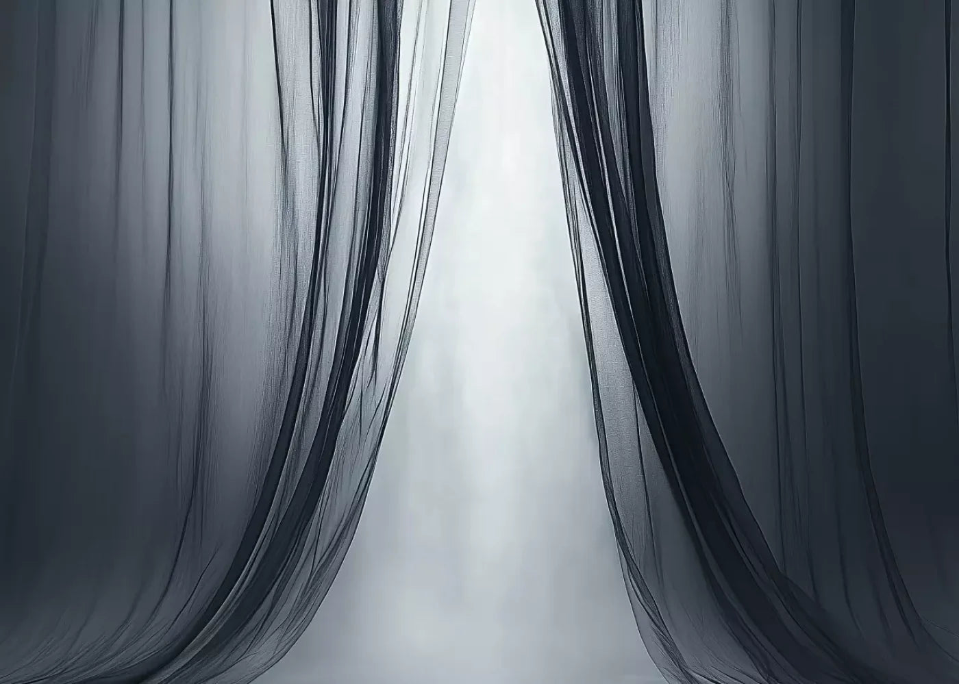 Grey Sheer Curtains I 7’X5’ Ultracloth (84 X 60 Inch) Backdrop