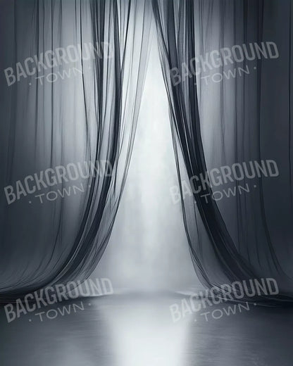 Grey Sheer Curtains I 8’X10’ Fleece (96 X 120 Inch) Backdrop