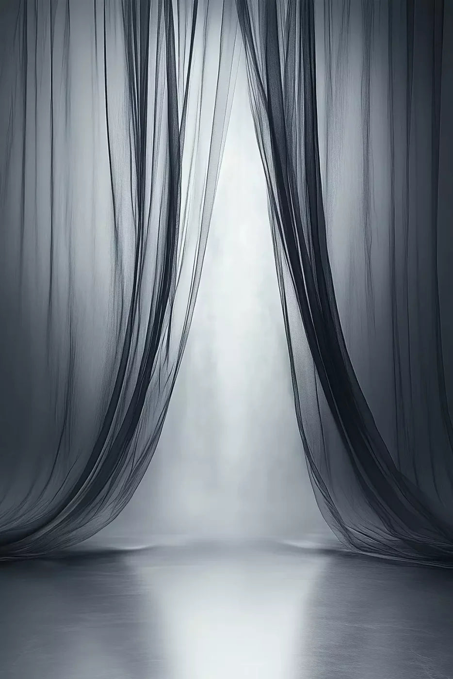 Grey Sheer Curtains I 8’X12’ Ultracloth (96 X 144 Inch) Backdrop