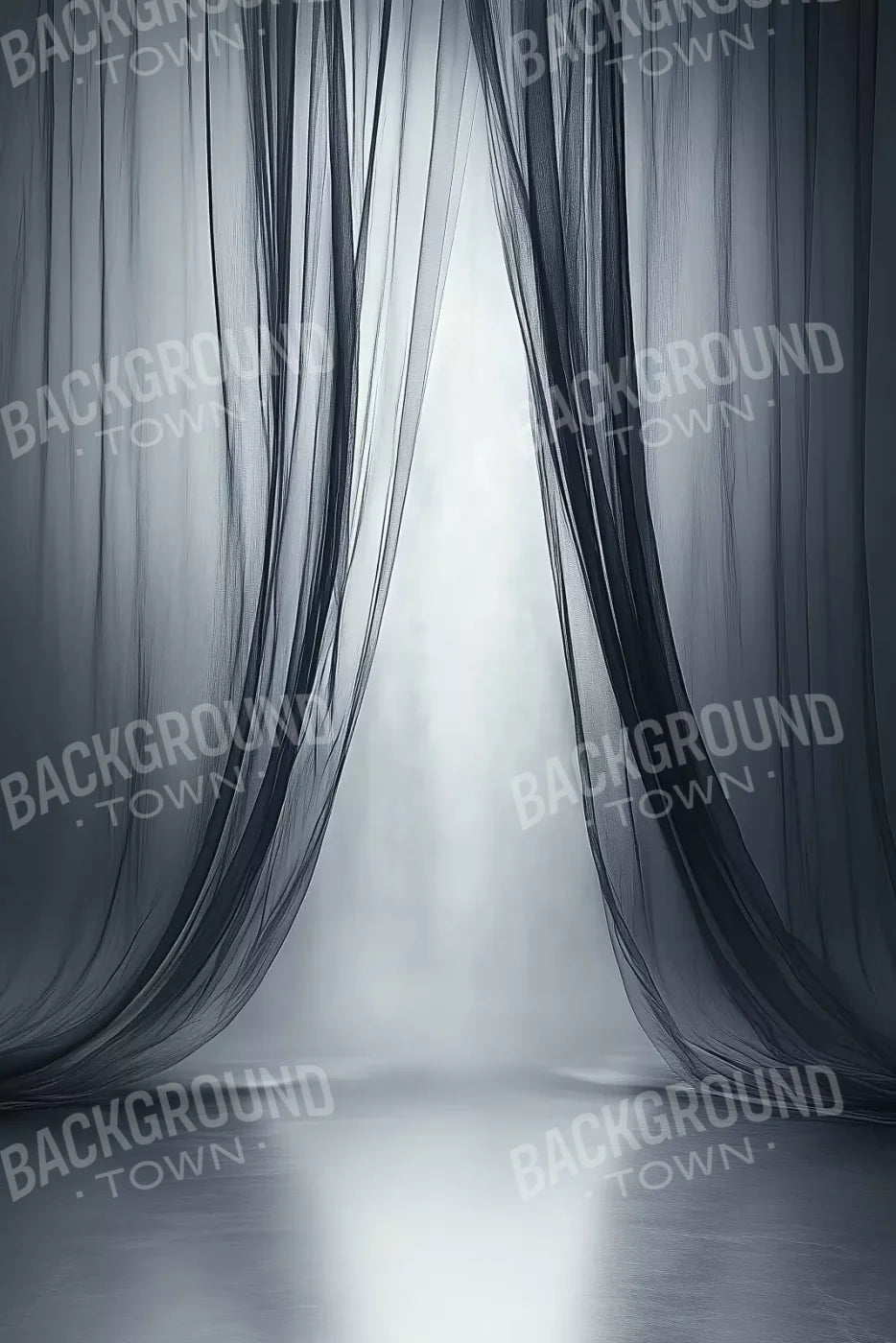 Grey Sheer Curtains I 8’X12’ Ultracloth (96 X 144 Inch) Backdrop