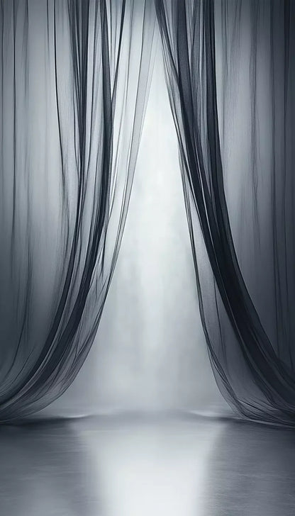 Grey Sheer Curtains I 8’X14’ Ultracloth (96 X 168 Inch) Backdrop