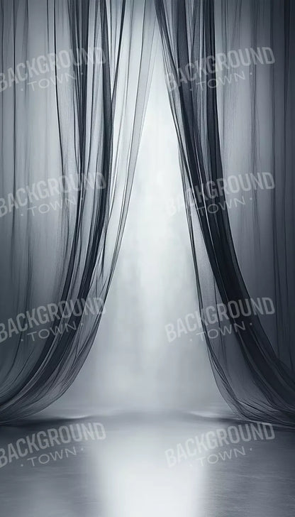 Grey Sheer Curtains I 8’X14’ Ultracloth (96 X 168 Inch) Backdrop