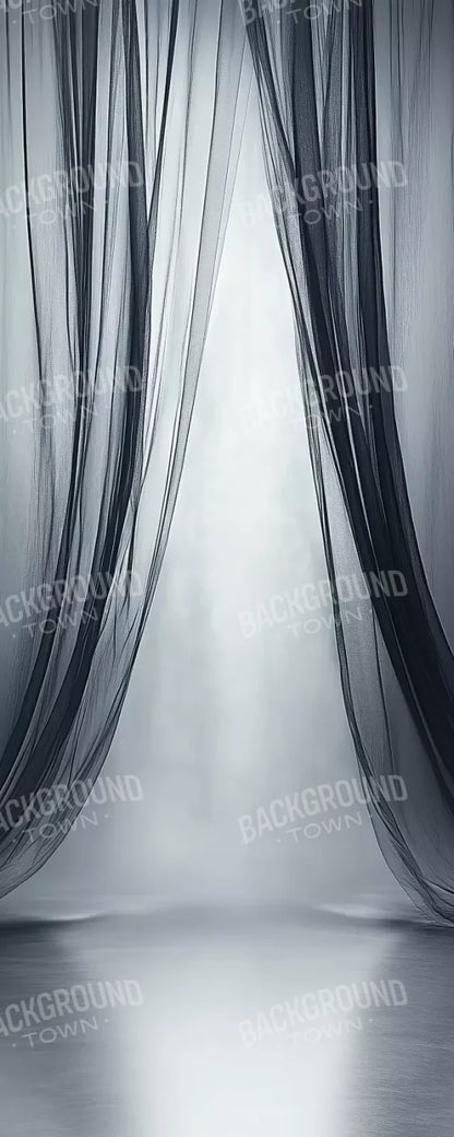 Grey Sheer Curtains I 8’X20’ Ultracloth (96 X 240 Inch) Backdrop