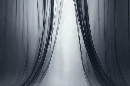 Grey Sheer Curtains I 12’X8’ Ultracloth (144 X 96 Inch) Backdrop