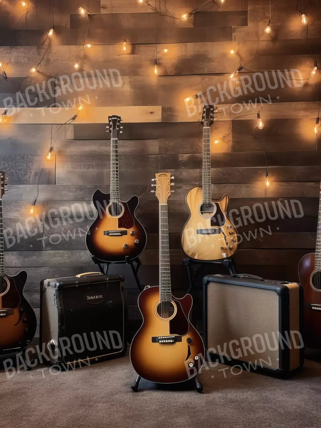 Guitar 1 5X68 Fleece ( 60 X 80 Inch ) Backdrop