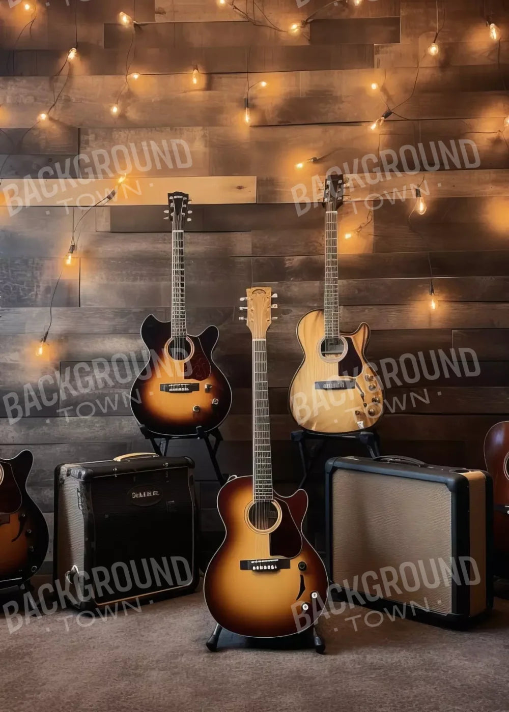 Guitar 1 5X7 Ultracloth ( 60 X 84 Inch ) Backdrop