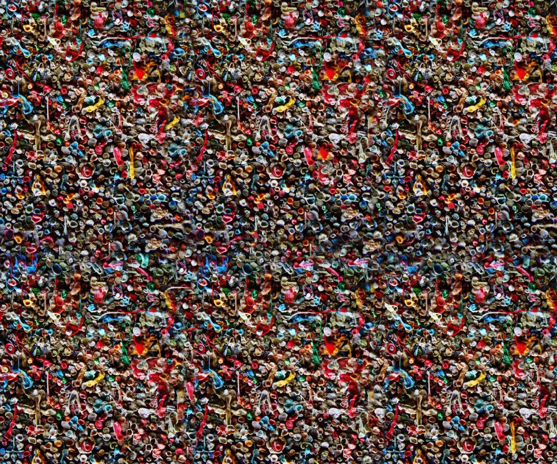 Gum Wall 5X42 Fleece ( 60 X 50 Inch ) Backdrop