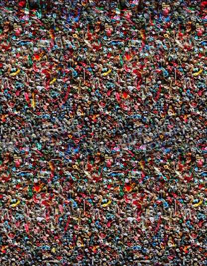 Gum Wall 6X8 Fleece ( 72 X 96 Inch ) Backdrop