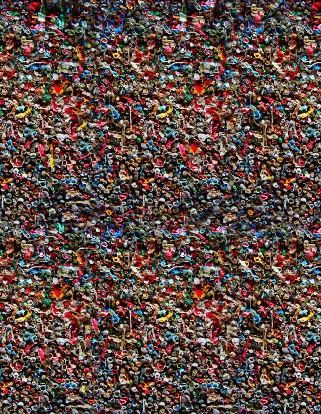 Gum Wall 6X8 Fleece ( 72 X 96 Inch ) Backdrop
