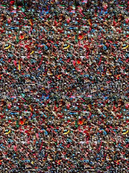 Gum Wall 8X10 Fleece ( 96 X 120 Inch ) Backdrop