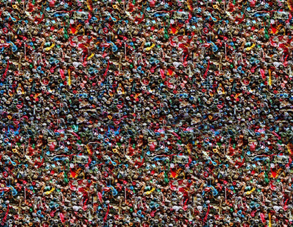 Gum Wall 8X6 Fleece ( 96 X 72 Inch ) Backdrop