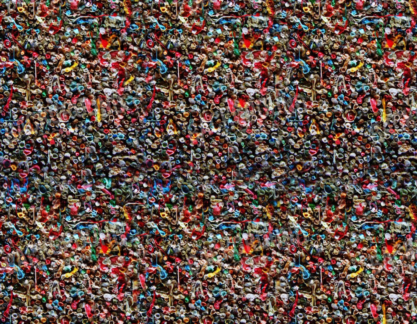 Gum Wall 8X6 Fleece ( 96 X 72 Inch ) Backdrop
