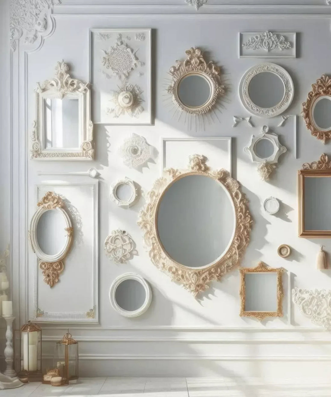 White  Gold  Backdrop for Photography