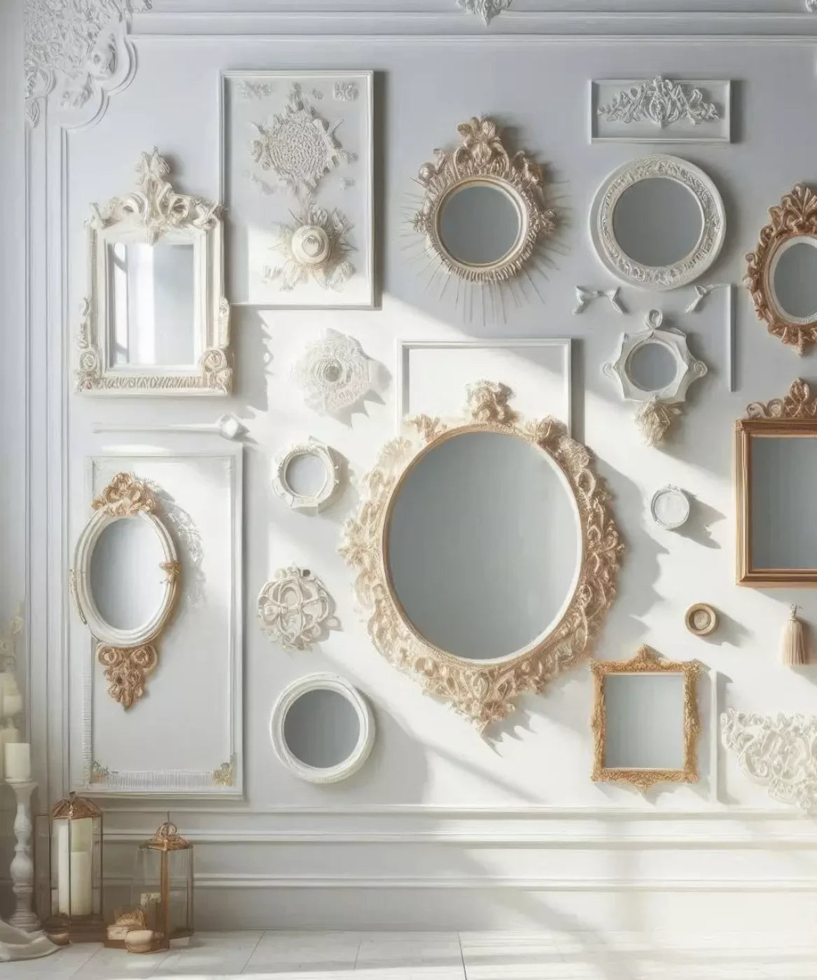White  Gold  Backdrop for Photography