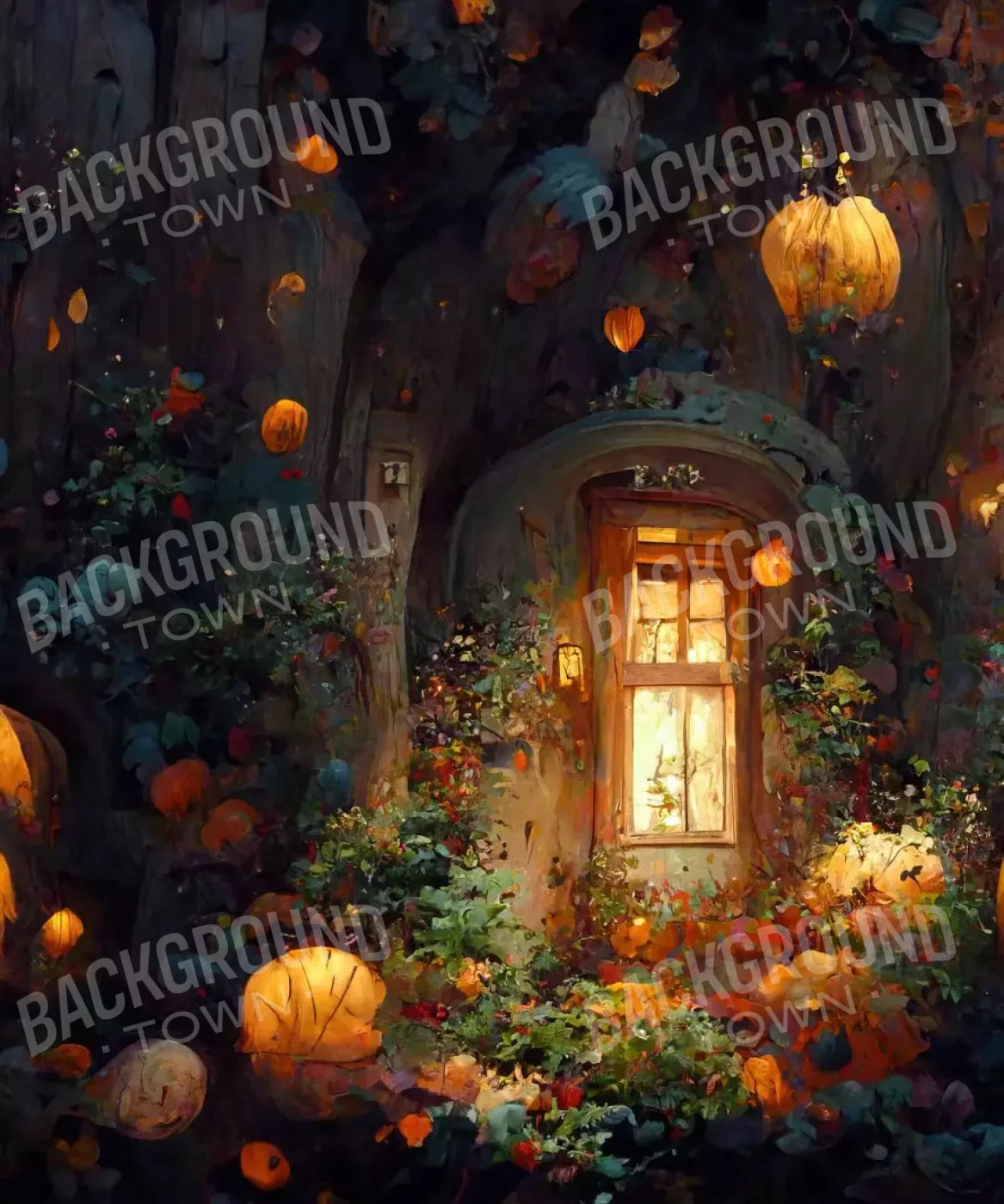 Halloween Fairy Garden 10’X12’ Ultracloth (120 X 144 Inch) Backdrop