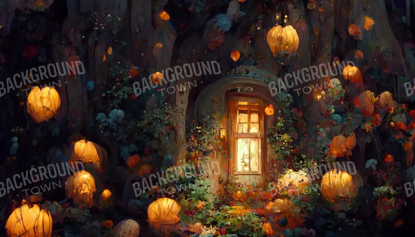 Halloween Fairy Garden 14’X8’ Ultracloth (168 X 96 Inch) Backdrop