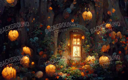 Halloween Fairy Garden 8’X5’ Ultracloth (96 X 60 Inch) Backdrop