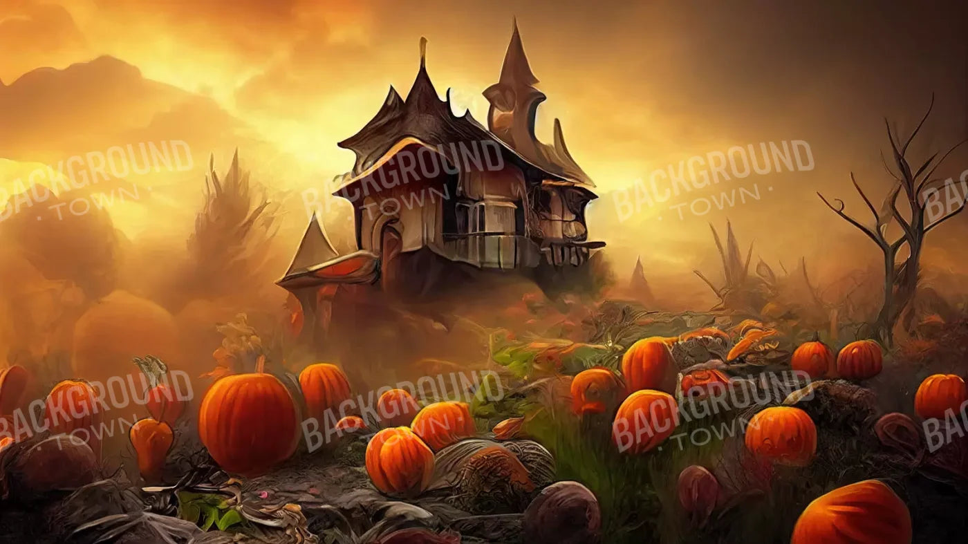 Halloween Sunset 14’X8’ Ultracloth (168 X 96 Inch) Backdrop