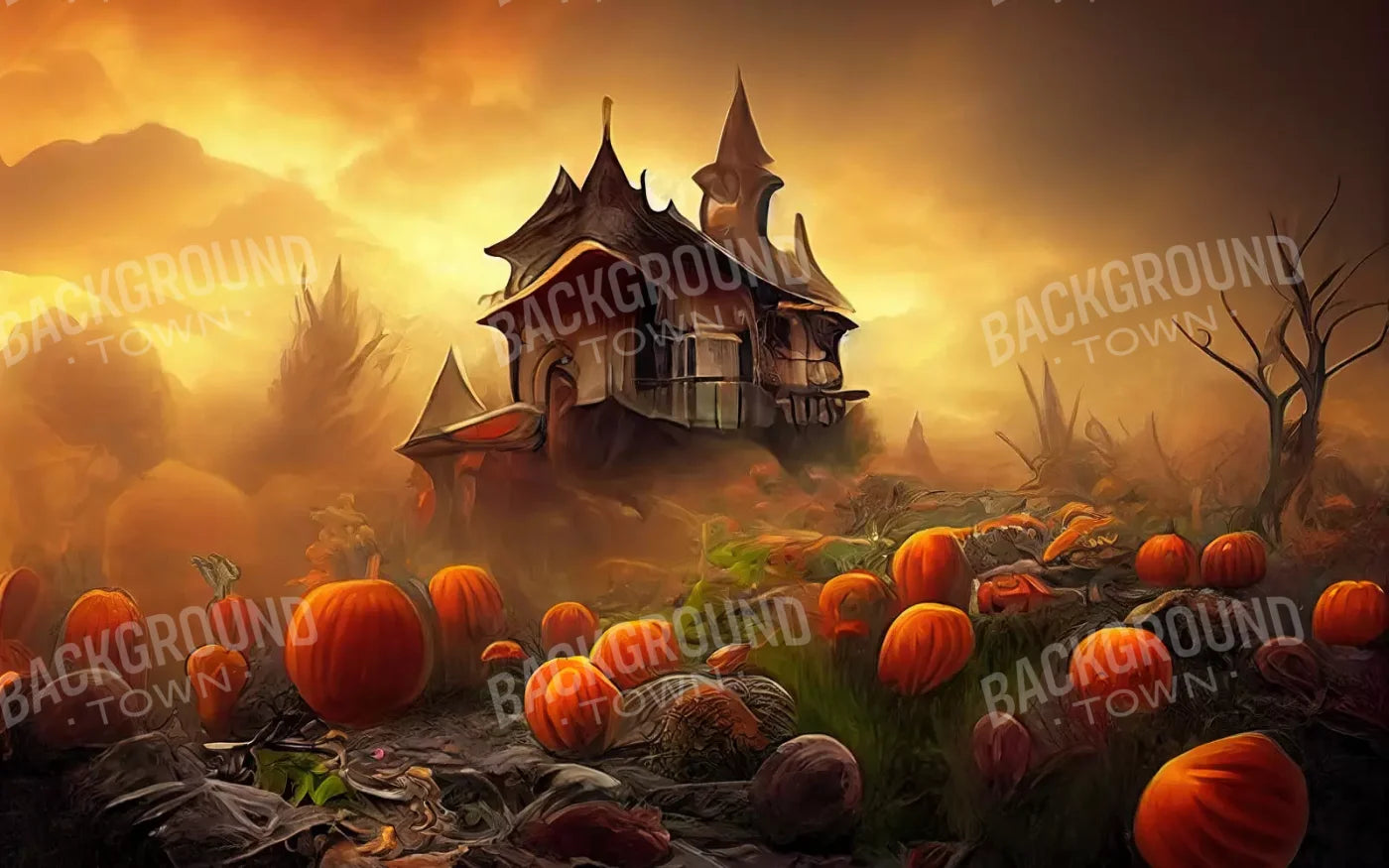 Halloween Sunset 14’X9’ Ultracloth (168 X 108 Inch) Backdrop