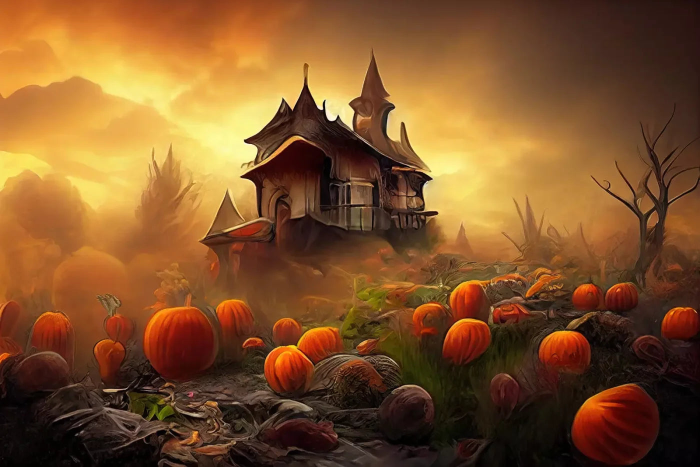 Halloween Sunset 8’X5’ Ultracloth (96 X 60 Inch) Backdrop
