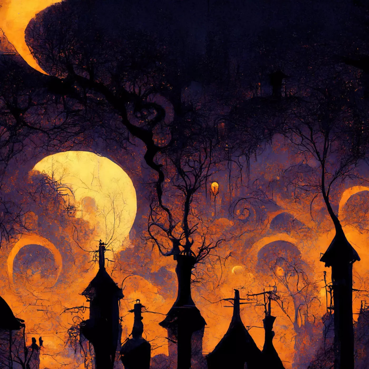 Halloween Town 10’X10’ Ultracloth (120 X Inch) Backdrop