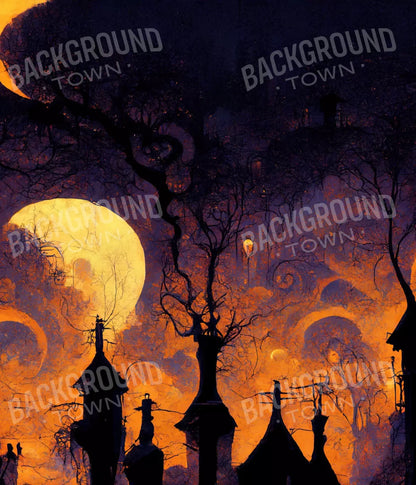 Halloween Town 10’X12’ Ultracloth (120 X 144 Inch) Backdrop