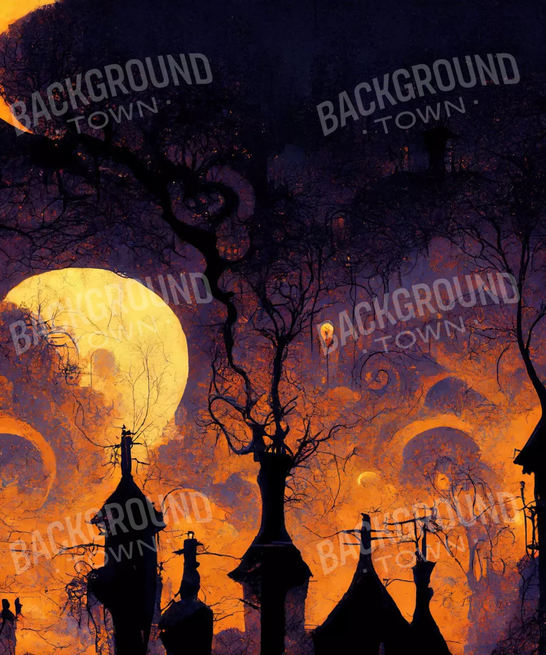 Black Halloween Backdrop for Photography