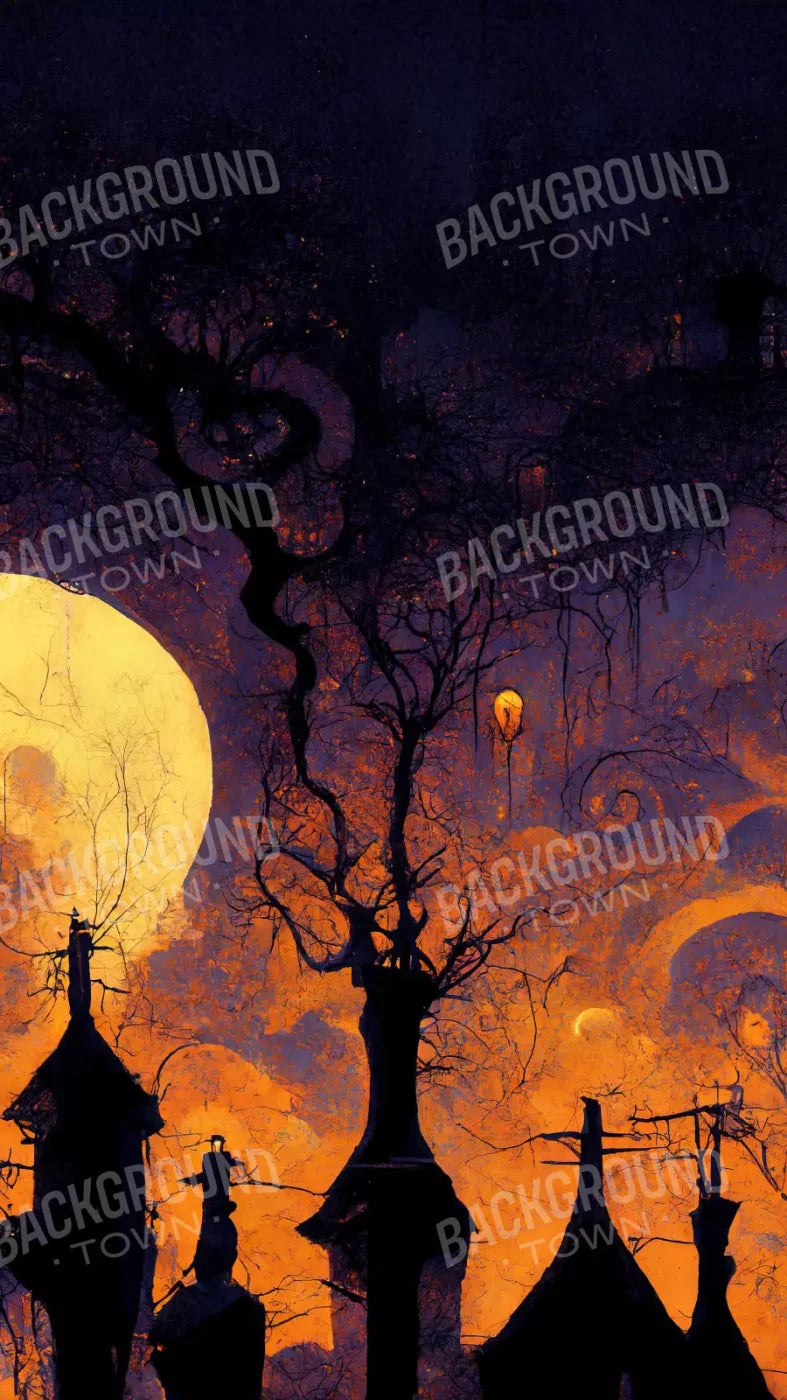Halloween Town 8’X14’ Ultracloth (96 X 168 Inch) Backdrop