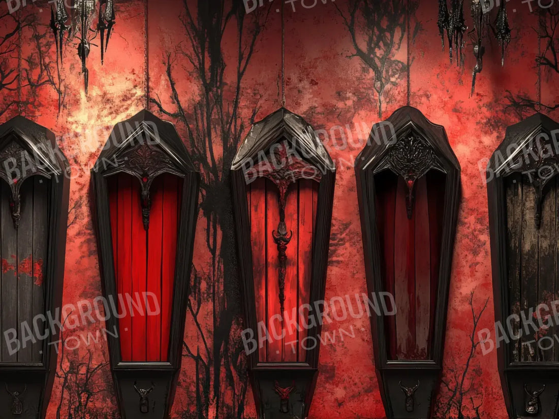 Halloween Vault 6’8x5’ Fleece (80 x 60 inch) Backdrop