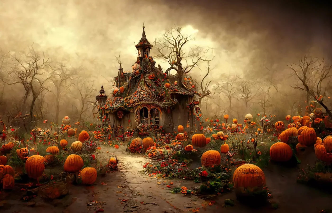 Hallows Eve 12’X8’ Ultracloth (144 X 96 Inch) Backdrop