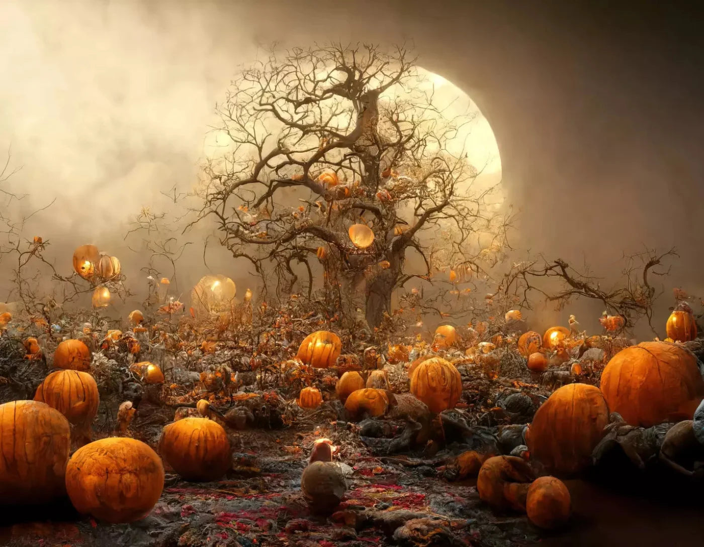 Hallows Eve 2 8X6 Fleece ( 96 X 72 Inch ) Backdrop