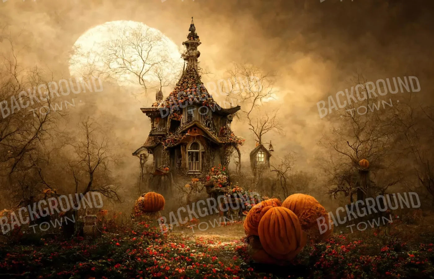 Hallows Eve 3 12’X8’ Ultracloth (144 X 96 Inch) Backdrop